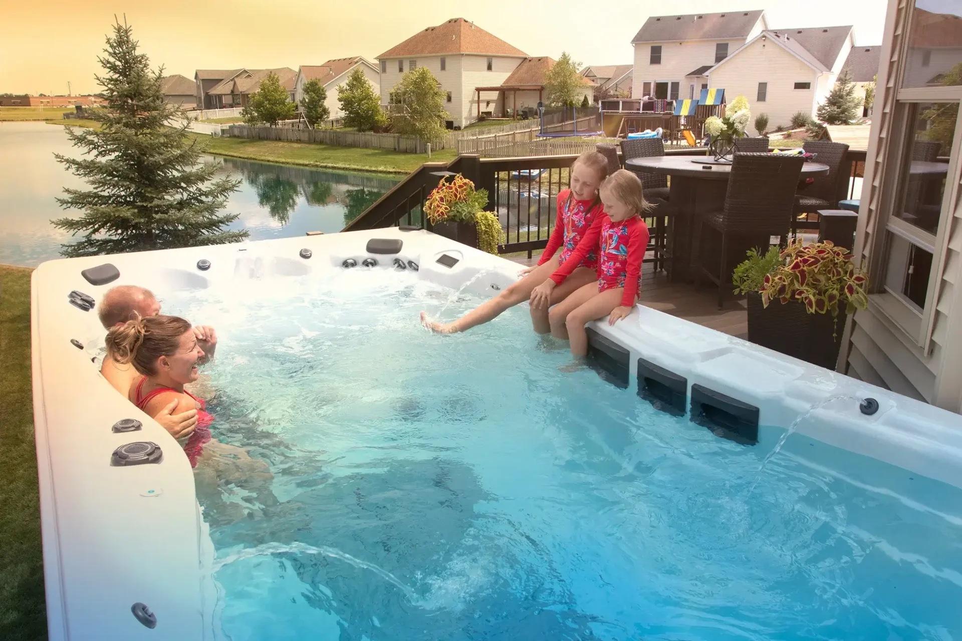 2022 H2X Trainer 15D Lifestyle family fun swim spa