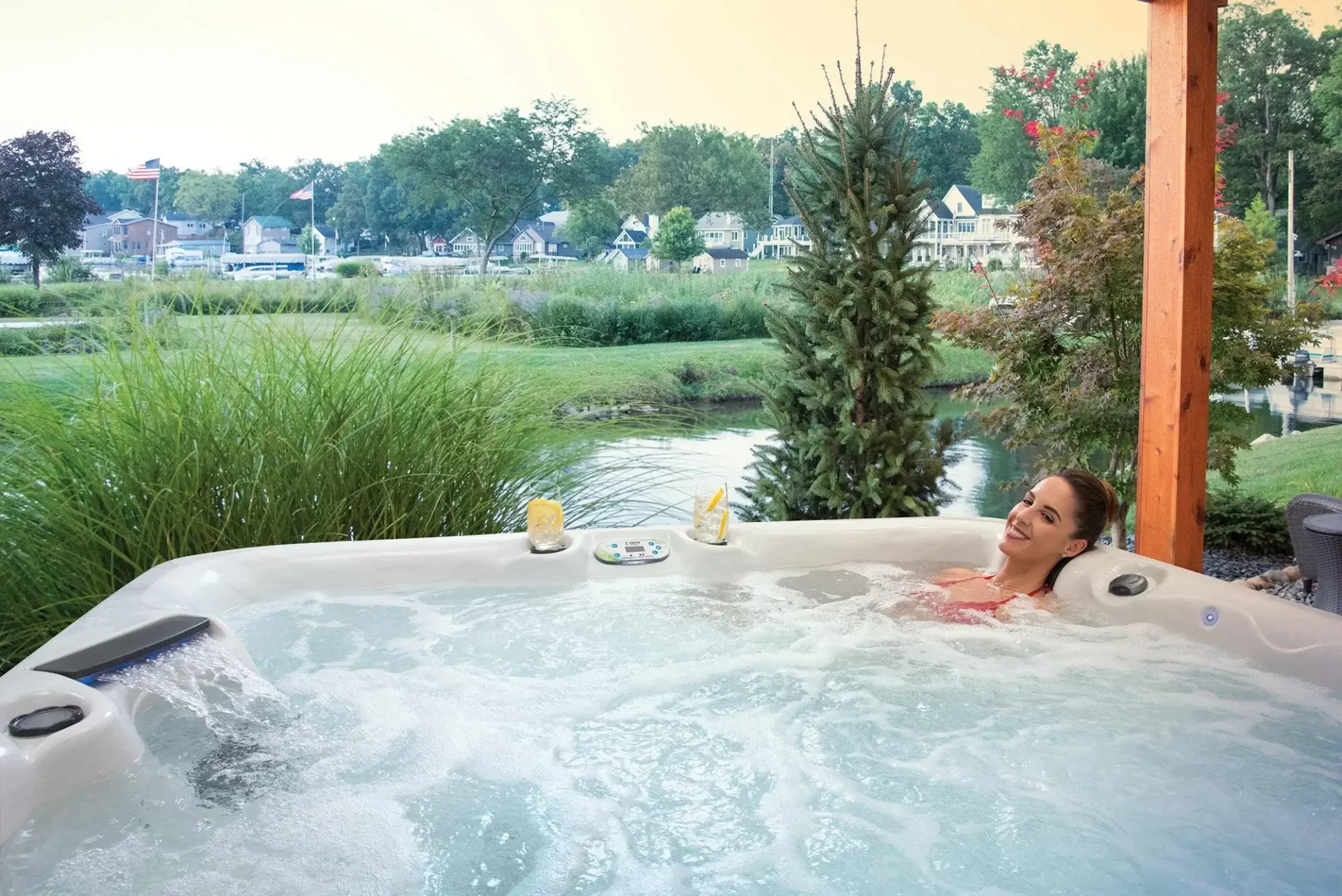 Master Spas 2023. Clarity Balance 7 lifestyle hot tub lifestyle