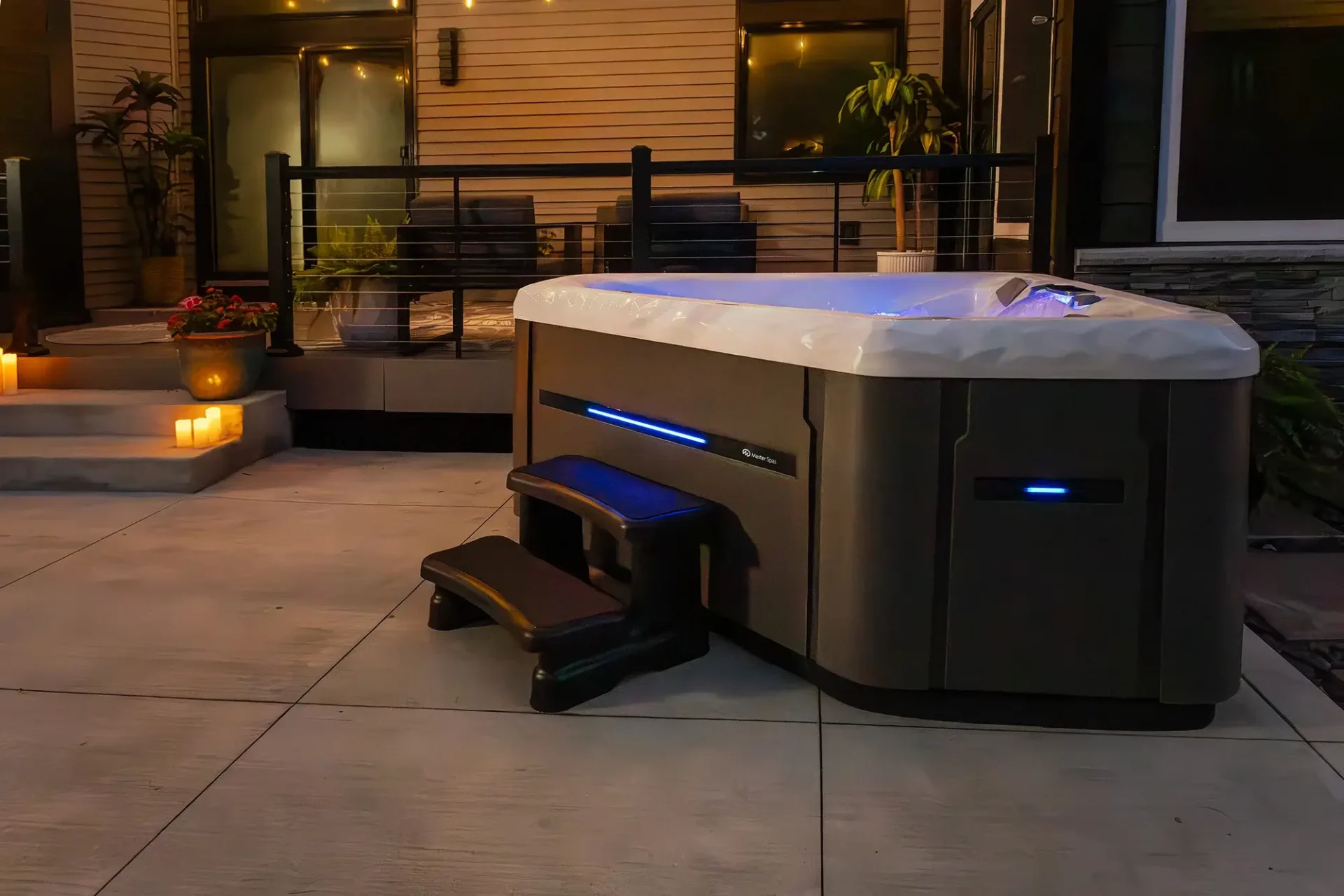 master spas 240X Lifestyle night time twilight series