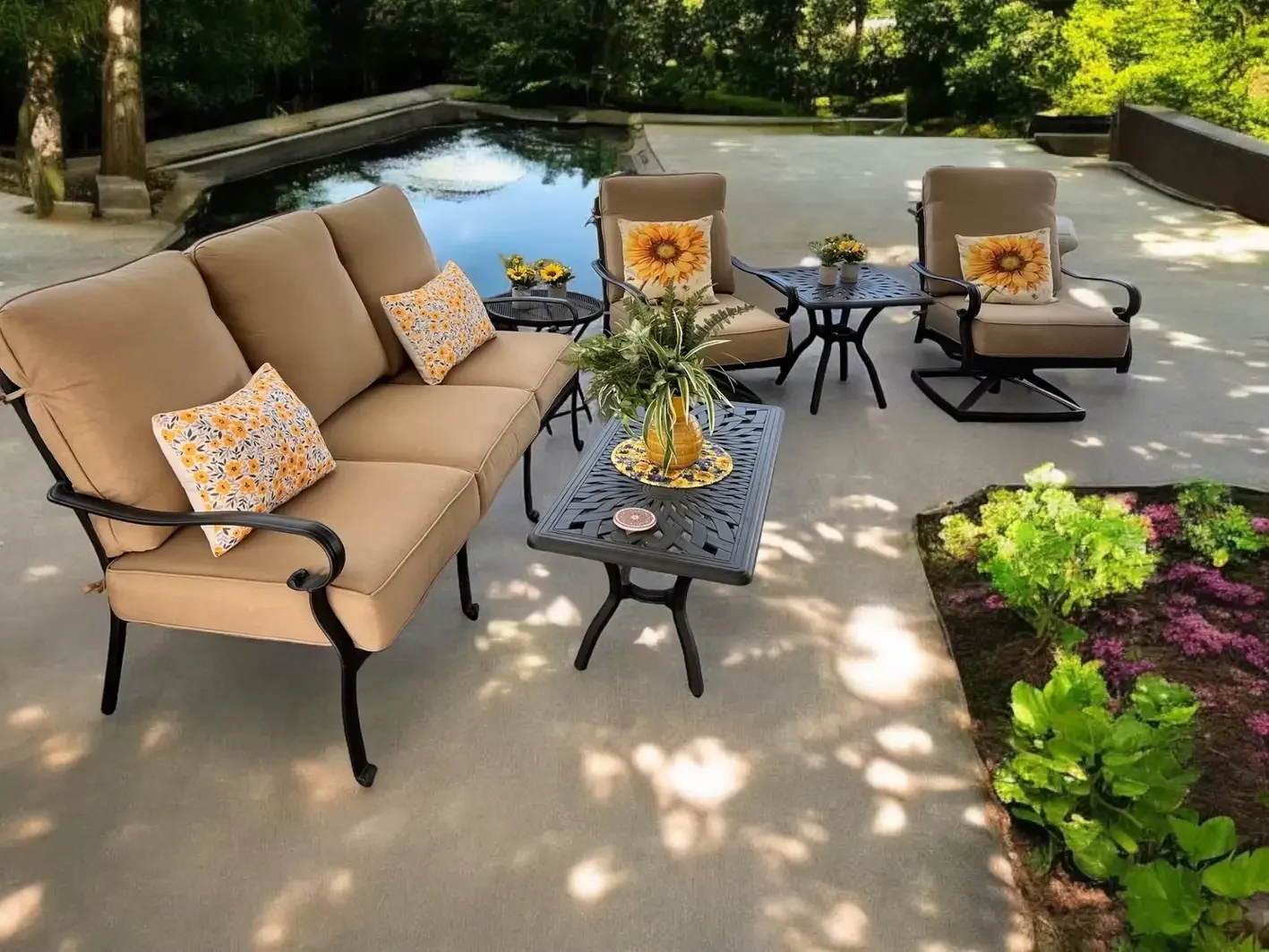 outdoor seating area